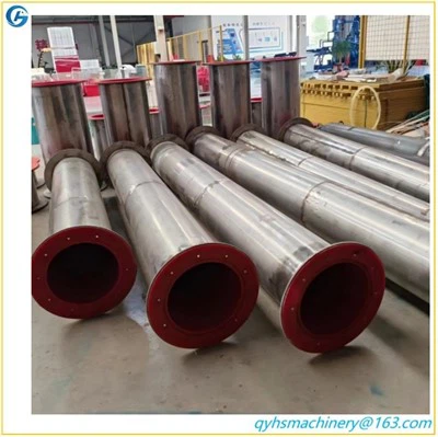 Stiel lined polyurethane wear-resistinte piip